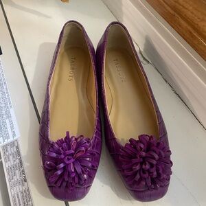 Vintage Talbots Purple Ballet Flats with Decorative Embellishment 6.5